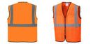 Custom Lightweight High Visibility ORANGE Tampa Mesh Vest