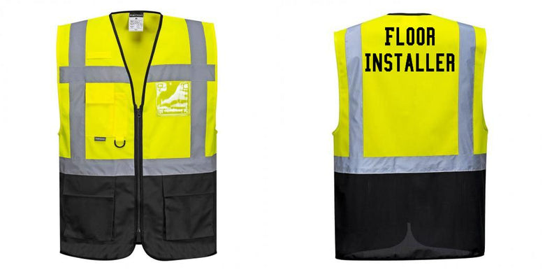 Custom Warsaw Yellow and Black Professional Style Safety Vest