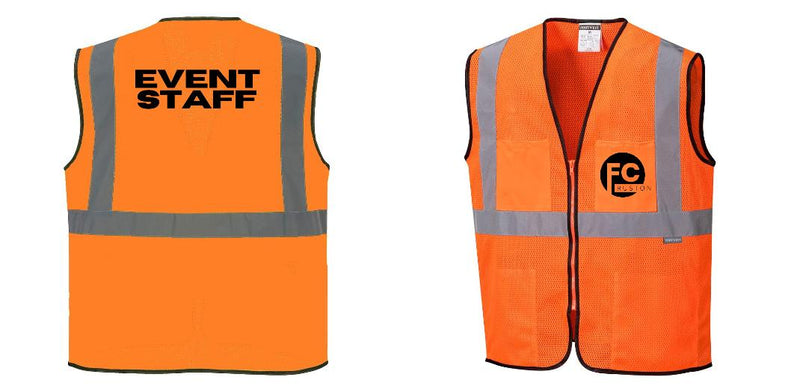 Custom Lightweight High Visibility ORANGE Tampa Mesh Vest