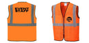 Custom Lightweight High Visibility ORANGE Tampa Mesh Vest