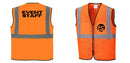 Custom Lightweight High Visibility ORANGE Tampa Mesh Vest