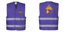 Custom PURPLE Work and Event Style Safety Reflective Vest