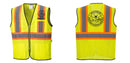 Custom Yellow Mesh Class 2 Reflective Safety Vest with Pockets