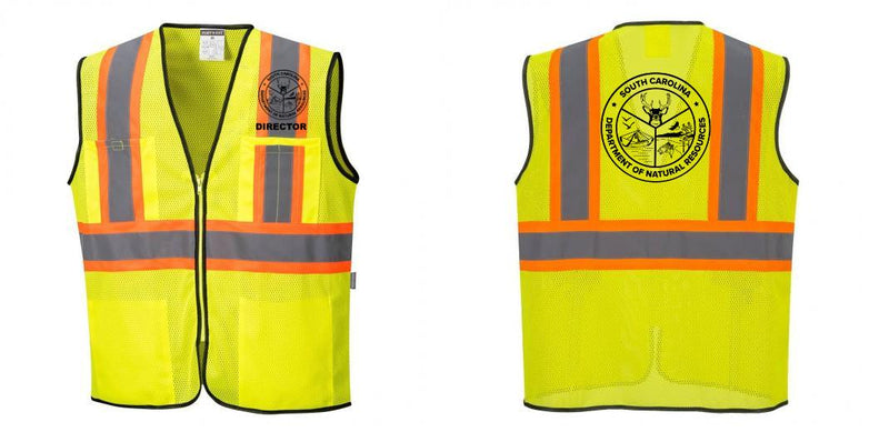 Custom Yellow Mesh Class 2 Reflective Safety Vest with Pockets