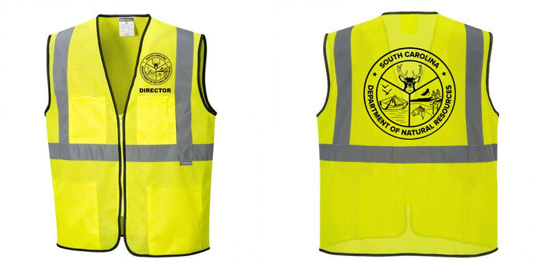 Custom Lightweight High Visibility Yellow Tampa Mesh Vest