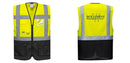 Custom Warsaw Yellow and Black Professional Style Safety Vest