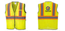Custom Yellow Mesh Class 2 Reflective Safety Vest with Pockets