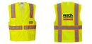 Custom Yellow Class 2 Safety Vest with Cooling Mesh Back