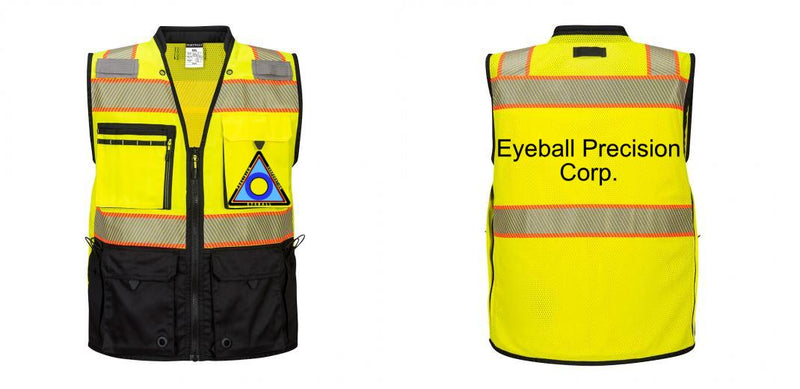 Custom Premium Two-toned Surveyor Safety Vest with Segmented Tape