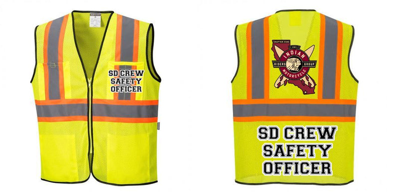 Custom Yellow Mesh Class 2 Reflective Safety Vest with Pockets