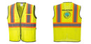 Custom Yellow Mesh Class 2 Reflective Safety Vest with Pockets