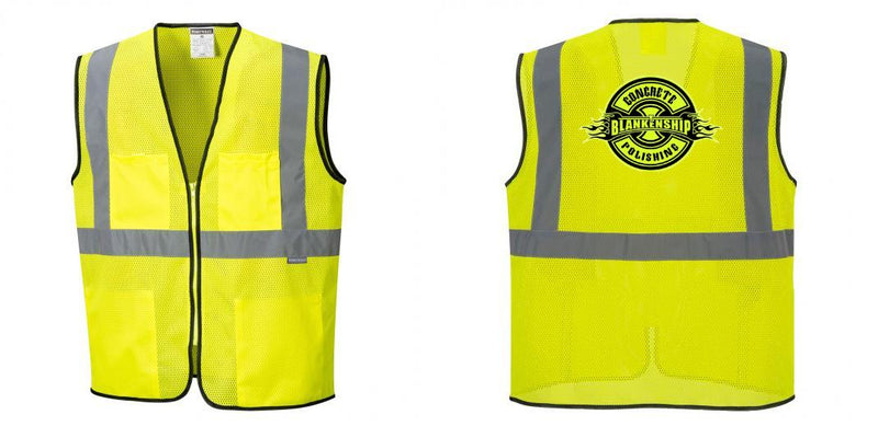 Custom Lightweight High Visibility Yellow Tampa Mesh Vest