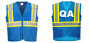 Custom Royal Blue Safety Vest Reflective High Visibility with Pockets
