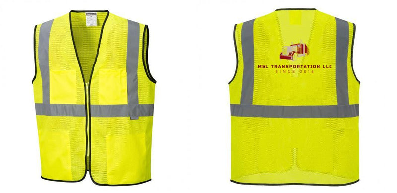 Custom Lightweight High Visibility Yellow Tampa Mesh Vest
