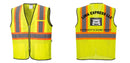 Custom Yellow Mesh Class 2 Reflective Safety Vest with Pockets
