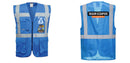 Custom ROYAL BLUE Professional Executive Style Safety Vest