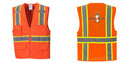 Custom Orange Class 2 Safety Vest with Cooling Mesh Back