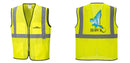 Custom Lightweight High Visibility Yellow Tampa Mesh Vest
