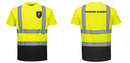 Custom Class 2 Safety T-Shirt Two Tone With Black Bottom
