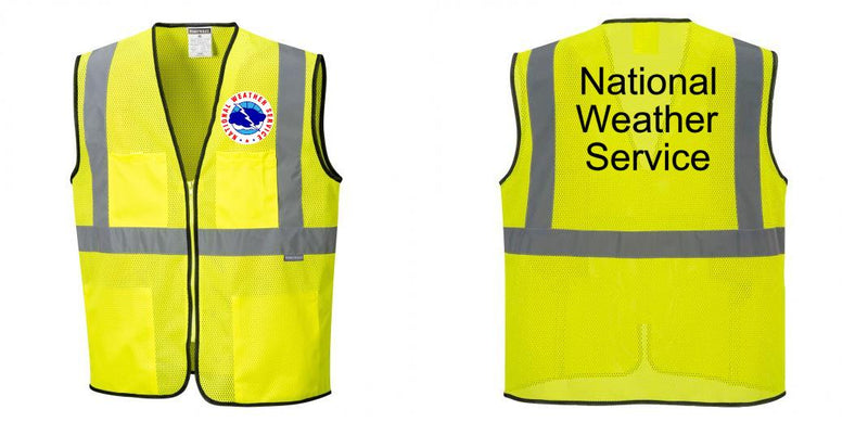 Custom Lightweight High Visibility Yellow Tampa Mesh Vest