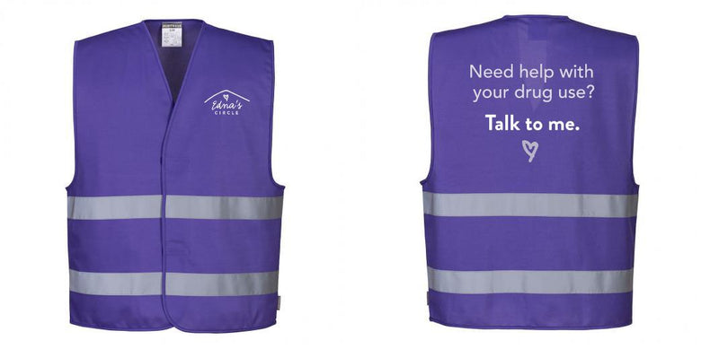 Custom PURPLE Work and Event Style Safety Reflective Vest