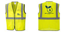 Custom Lightweight High Visibility Yellow Tampa Mesh Vest