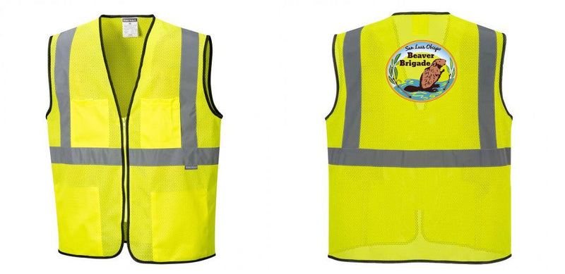 Custom Lightweight High Visibility Yellow Tampa Mesh Vest