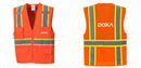 Custom Orange Class 2 Safety Vest with Cooling Mesh Back