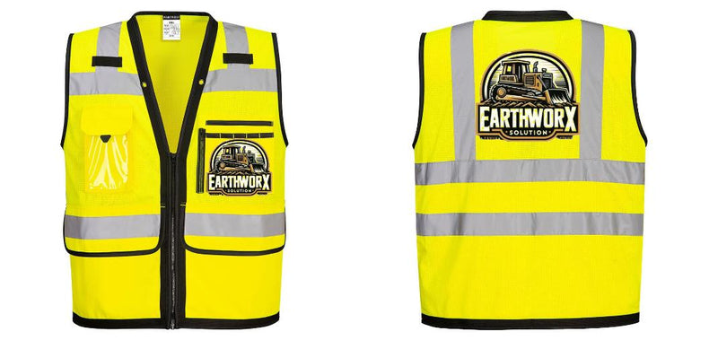 Custom Heavy Duty Hi-Vis Surveyor Vest