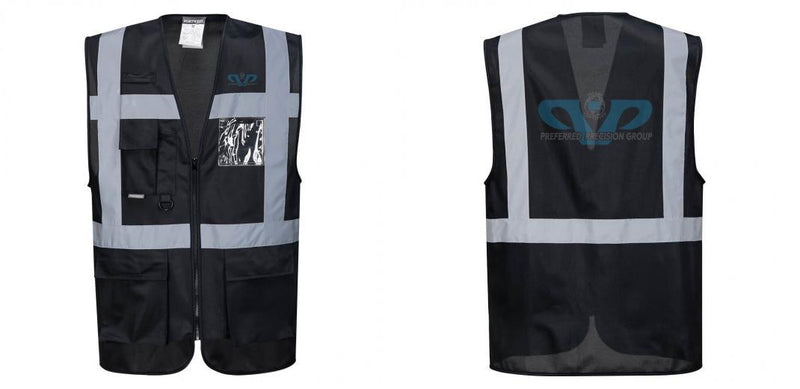 Custom Black Professional Executive Style Safety Vest