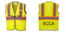 Custom Yellow Mesh Class 2 Reflective Safety Vest with Pockets
