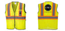 Custom Yellow Mesh Class 2 Reflective Safety Vest with Pockets