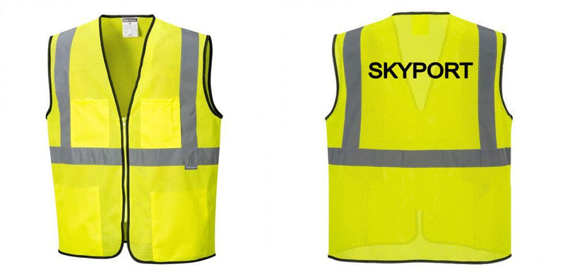 Custom Lightweight High Visibility Yellow Tampa Mesh Vest