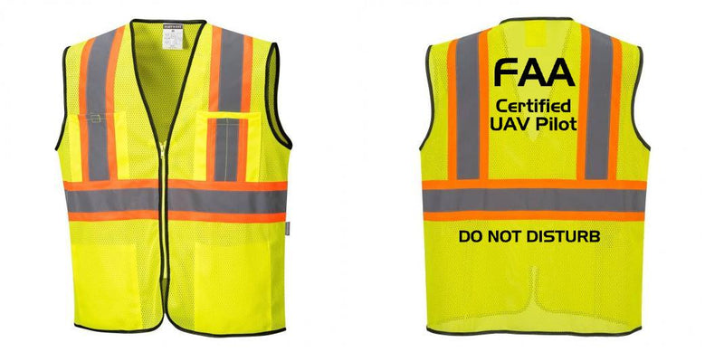 Custom Yellow Mesh Class 2 Reflective Safety Vest with Pockets