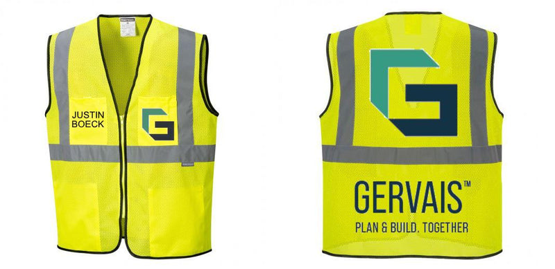 Custom Lightweight High Visibility Yellow Tampa Mesh Vest