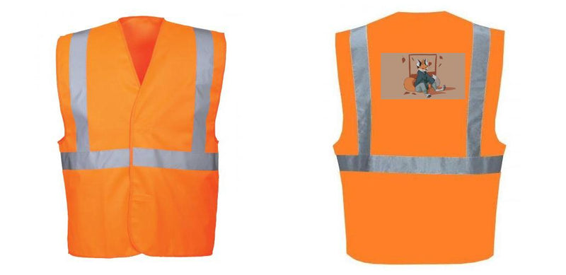Custom Class 2 Orange Reflective Safety Vest