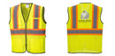 Custom Yellow Mesh Class 2 Reflective Safety Vest with Pockets