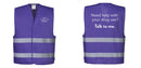 Custom PURPLE Work and Event Style Safety Reflective Vest
