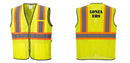 Custom Yellow Mesh Class 2 Reflective Safety Vest with Pockets