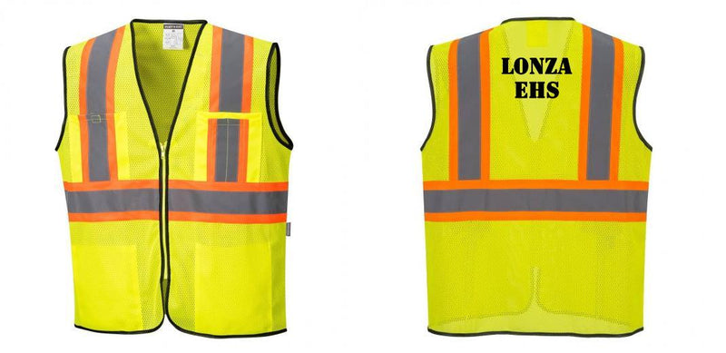 Custom Yellow Mesh Class 2 Reflective Safety Vest with Pockets