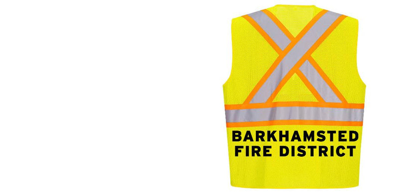 Custom X-Back YELLOW Mesh Contrast Tape Vest