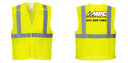 Custom Breakaway Class 2 Yellow Safety Vest Hi-Vis Reflective Breathable Mesh