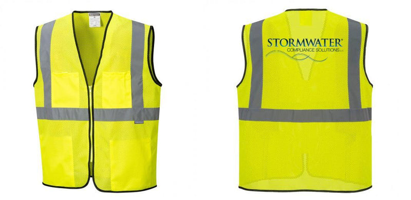 Custom Lightweight High Visibility Yellow Tampa Mesh Vest