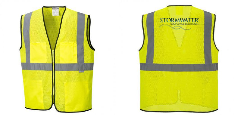 Custom Lightweight High Visibility Yellow Tampa Mesh Vest