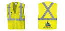 Custom Hi-Vis YELLOW Mesh X Back Executive Vest