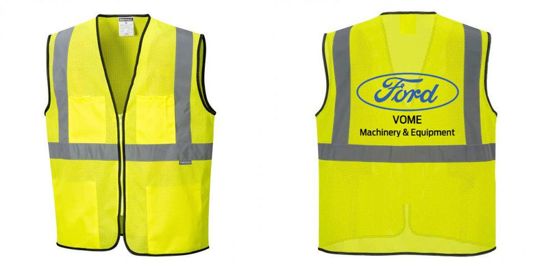 Custom Lightweight High Visibility Yellow Tampa Mesh Vest