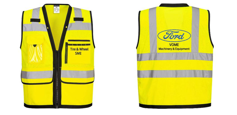 Custom Heavy Duty Hi-Vis Surveyor Vest