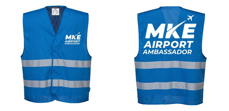 Custom Royal Blue MeshAir Reflective Events Safety Vest