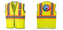 Custom Yellow Mesh Class 2 Reflective Safety Vest with Pockets