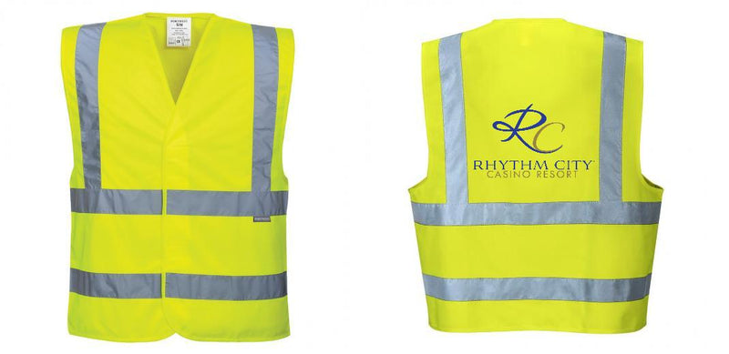 Custom Logo Reflective Yellow Safety Vest - ANSI Class 2